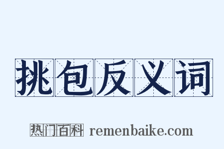 挑包反义词是什么意思的图片